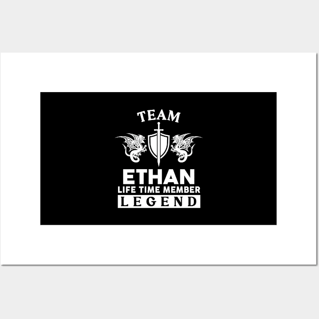 Ethan Name T Shirt - Ethan Life Time Member Legend Gift Item Tee Wall Art by unendurableslemp118